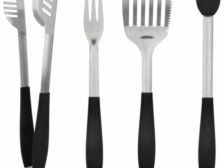 Barbecue Utensils Set Aktive 4 Pieces Barbecue Stainless steel 10 x 42 x 4 cm (4 Units) Supply