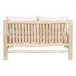 2-Seater Sofa AKAR Natural Teak 131 x 80 x 77,5 cm Online