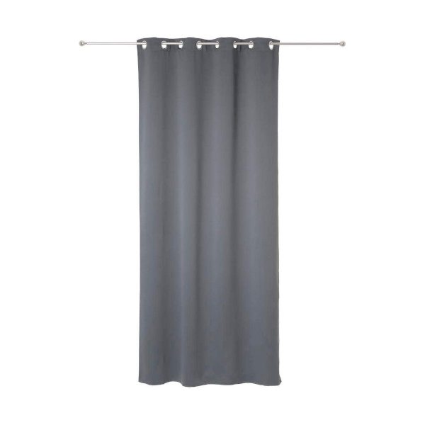 Curtains Atmosphera Opaque Grey Polyester 2 Units (135 x 240 cm) For Sale