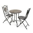 Table set with 2 chairs Versa Ivar Black 60 x 71 x 60 cm Sale