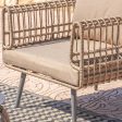 2-Seater Sofa Ariki Steel Rattan synthetic rattan 161 x 84 x 67 cm Cheap