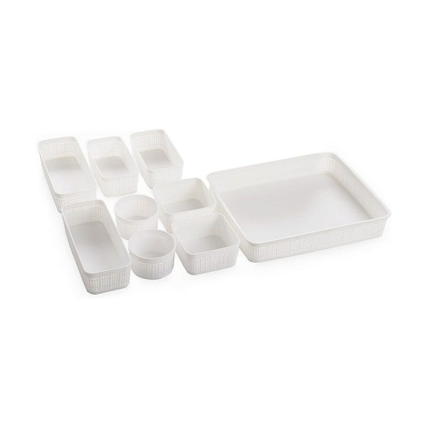 Basket set Dem Plastic 9 Pieces (34 x 28 x 6 cm) Online