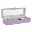 Jewelry box DKD Home Decor 8424001859894 33 x 11 x 9 cm Crystal Lilac Polyurethane For Cheap