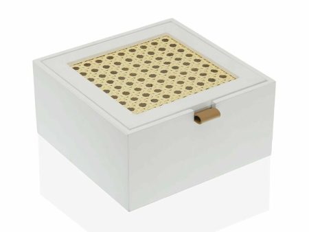 Jewelry box Versa Squared White (16 x 8 x 16 cm) For Discount