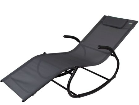 Sun-lounger Aktive 172 x 75 x 53 cm Black Online now