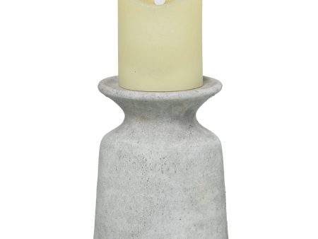 Candleholder Alexandra House Living White Ceramic 13 x 17 x 11 cm Online now