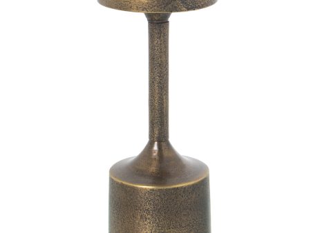 Candleholder Alexandra House Living Golden Metal 9 x 21 x 9 cm For Cheap