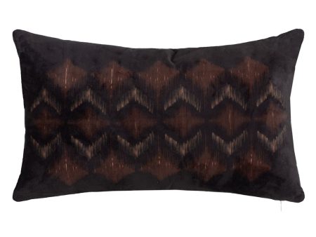 Cushion Brown Black Velvet 50 x 30 cm Fashion