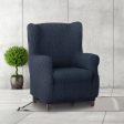 Wingback chair cover Eysa ROC Blue 80 x 120 x 100 cm Fashion