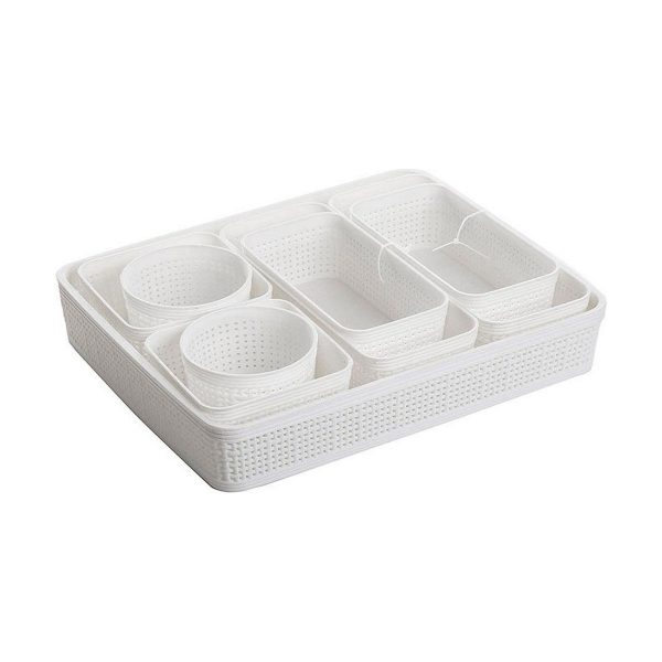 Basket set Dem Plastic 9 Pieces (34 x 28 x 6 cm) Online