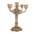 Candle Holder Alexandra House Living Golden Iron 17 x 25 x 17 cm For Sale